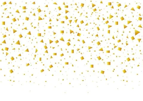 Golden confetti background Stock Illustration