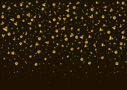 Golden confetti background Stock Illustration