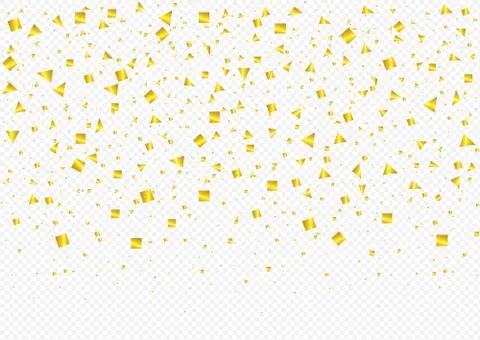 Golden confetti background Stock Illustration