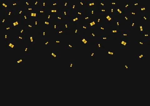 Golden confetti background Stock Illustration