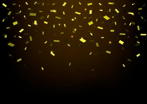Golden confetti background Stock Illustration