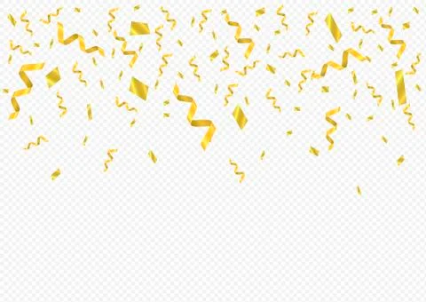 Golden confetti background Illustrazione stock