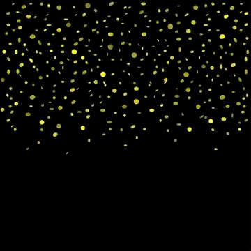 Golden confetti background Stock Illustration
