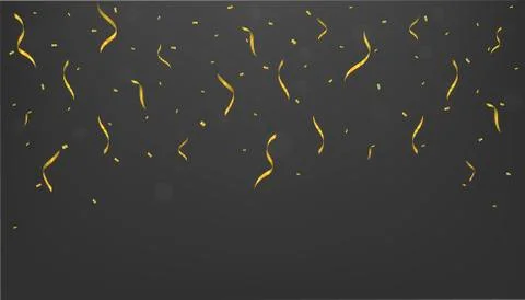 Golden confetti background Stock Illustration