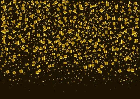 Golden confetti background Stock Illustration