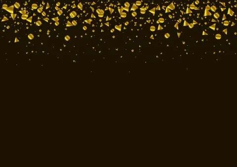 Golden confetti background Stock Illustration
