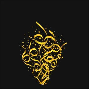 Golden confetti background Stock Illustration