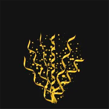 Golden confetti background Stock Illustration