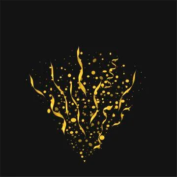 Golden confetti background Stock Illustration