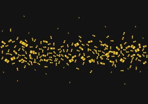 Golden confetti background Stock Illustration