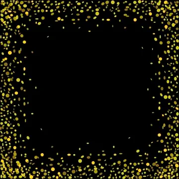 Golden confetti background Stock Illustration