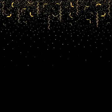 Golden confetti background Stock Illustration