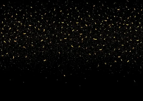 Golden confetti background Stock Illustration