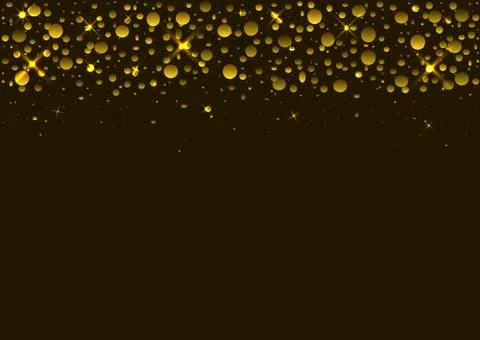 Golden confetti background Stock Illustration