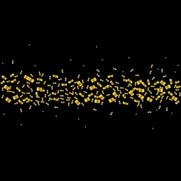 Golden confetti background Stock Illustration