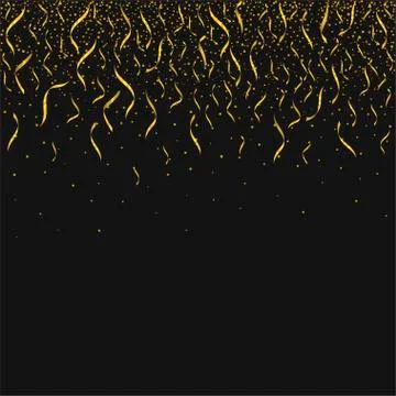 Golden confetti background Stock Illustration