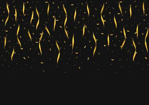 Golden confetti background Stock Illustration