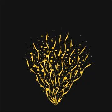 Golden confetti background Stock Illustration