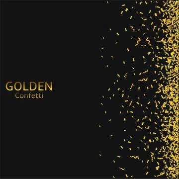 Golden confetti background Stock Illustration