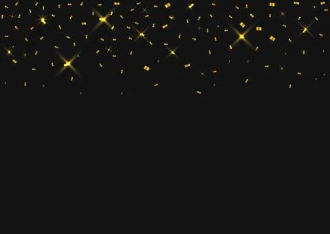 Golden confetti background Stock Illustration
