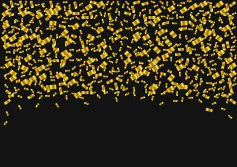 Golden confetti background Stock Illustration