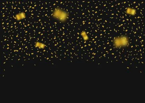 Golden confetti background Illustrazione stock