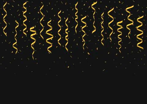 Golden confetti background Stock Illustration