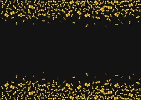 Golden confetti background Stock Illustration