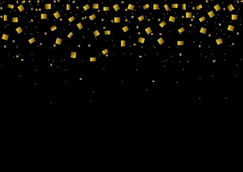Golden confetti background Stock Illustration