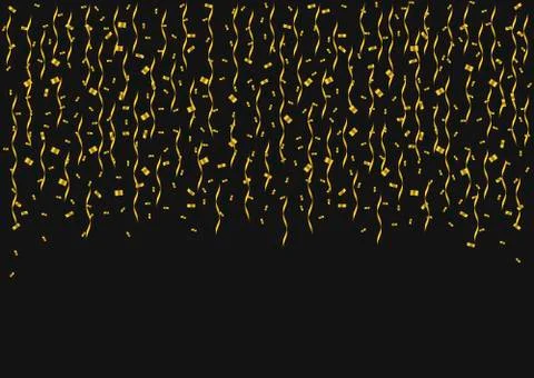 Golden confetti background Stock Illustration