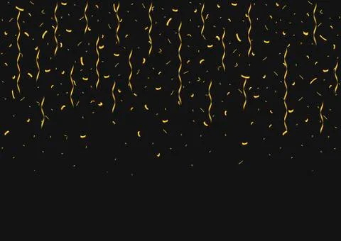 Golden confetti background Stock Illustration