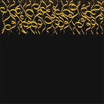 Golden confetti background Stock Illustration