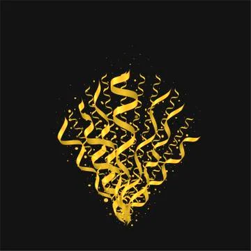 Golden confetti background Illustrazione stock