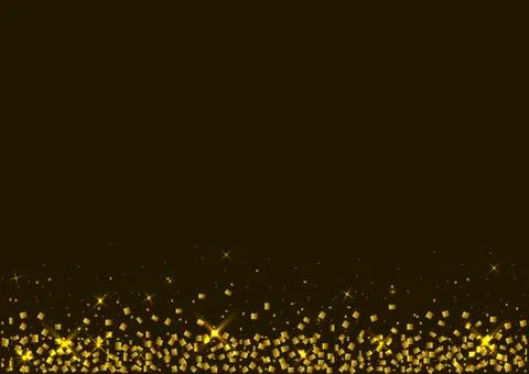 Golden confetti background Stock Illustration