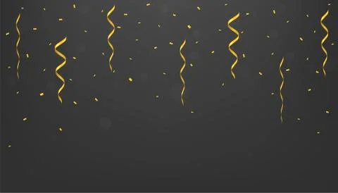 Golden confetti background Illustrazione stock