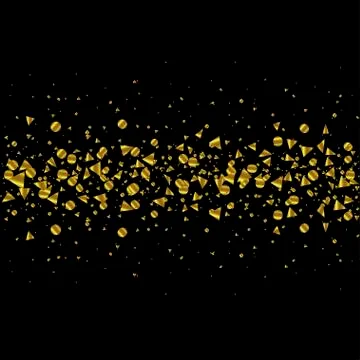 Golden confetti background Stock Illustration
