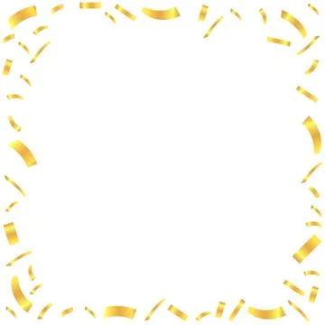 Golden confetti background Illustrazione stock