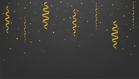 Golden confetti background Stock Illustration