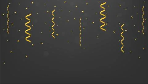 Golden confetti background Stock Illustration