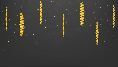 Golden confetti background Illustrazione stock