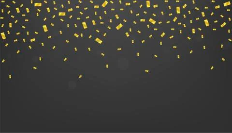 Golden confetti background Stock Illustration