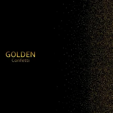 Golden confetti background Stock Illustration