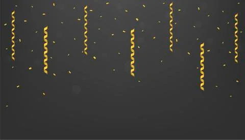Golden confetti background Illustrazione stock