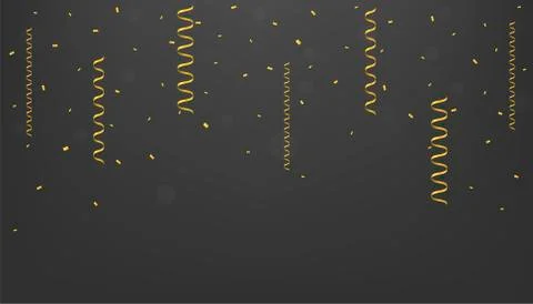 Golden confetti background Illustrazione stock