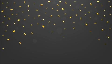 Golden confetti background Stock Illustration