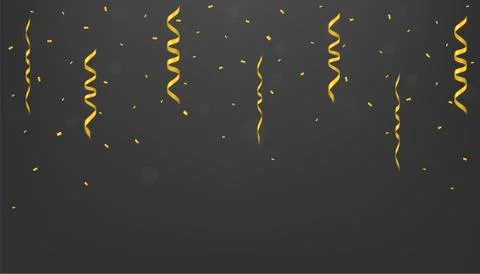 Golden confetti background Stock Illustration