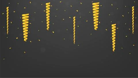 Golden confetti background Stock Illustration