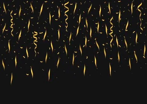 Golden confetti background Stock Illustration