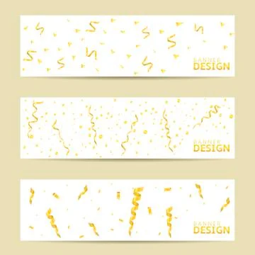 Golden confetti background Illustrazione stock