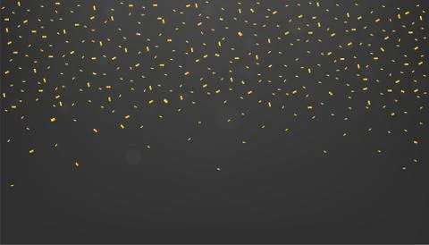 Golden confetti background Stock Illustration